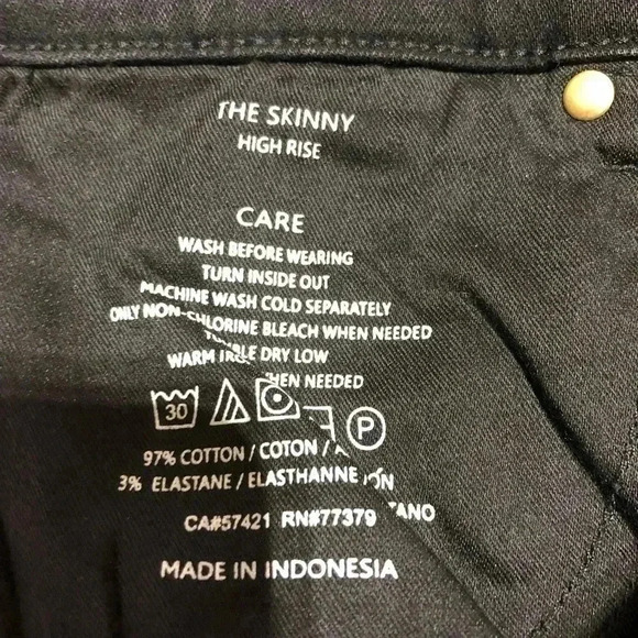 Ann Taylor The Skinny High Rise,5 pocket, belt loop, zip fly,stretch - Picture 8 of 10